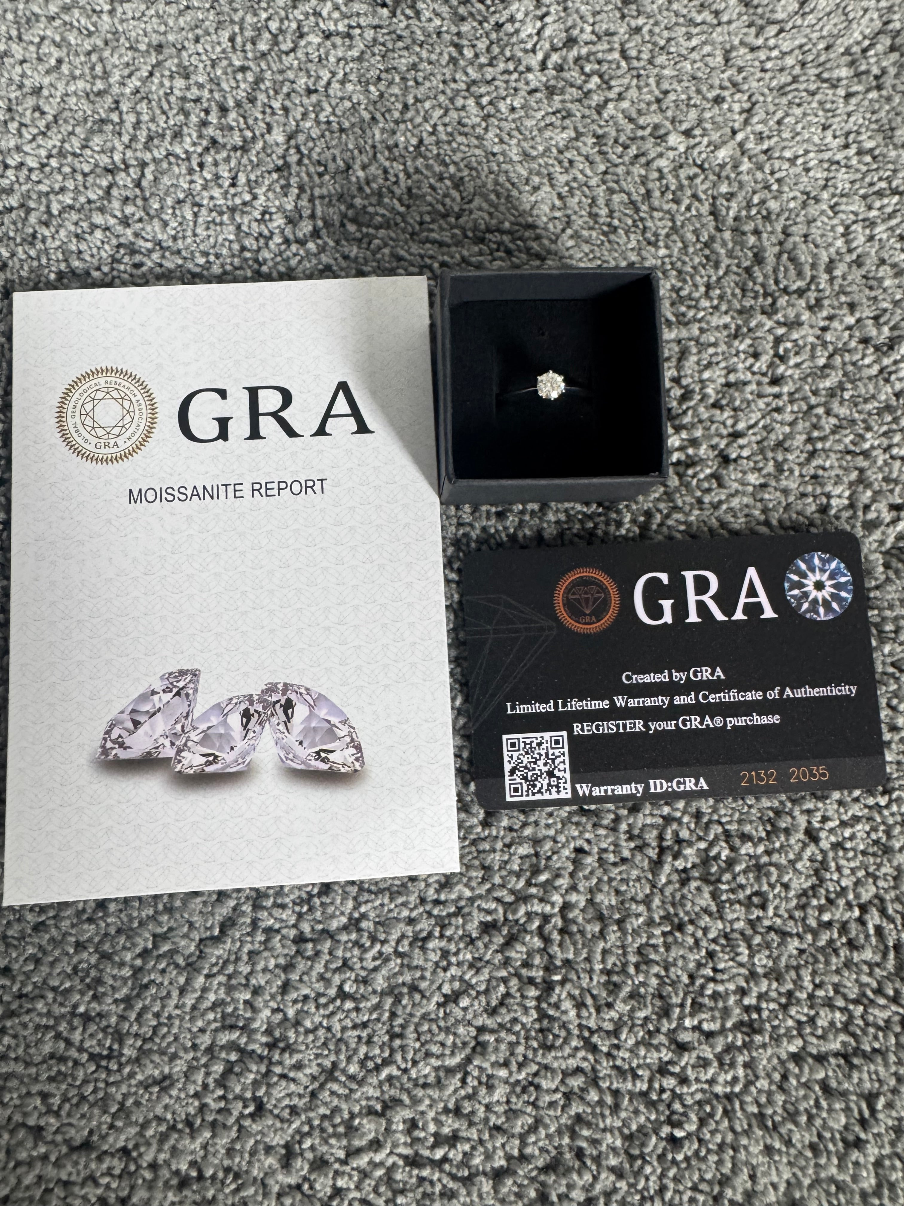 Moissanite ring